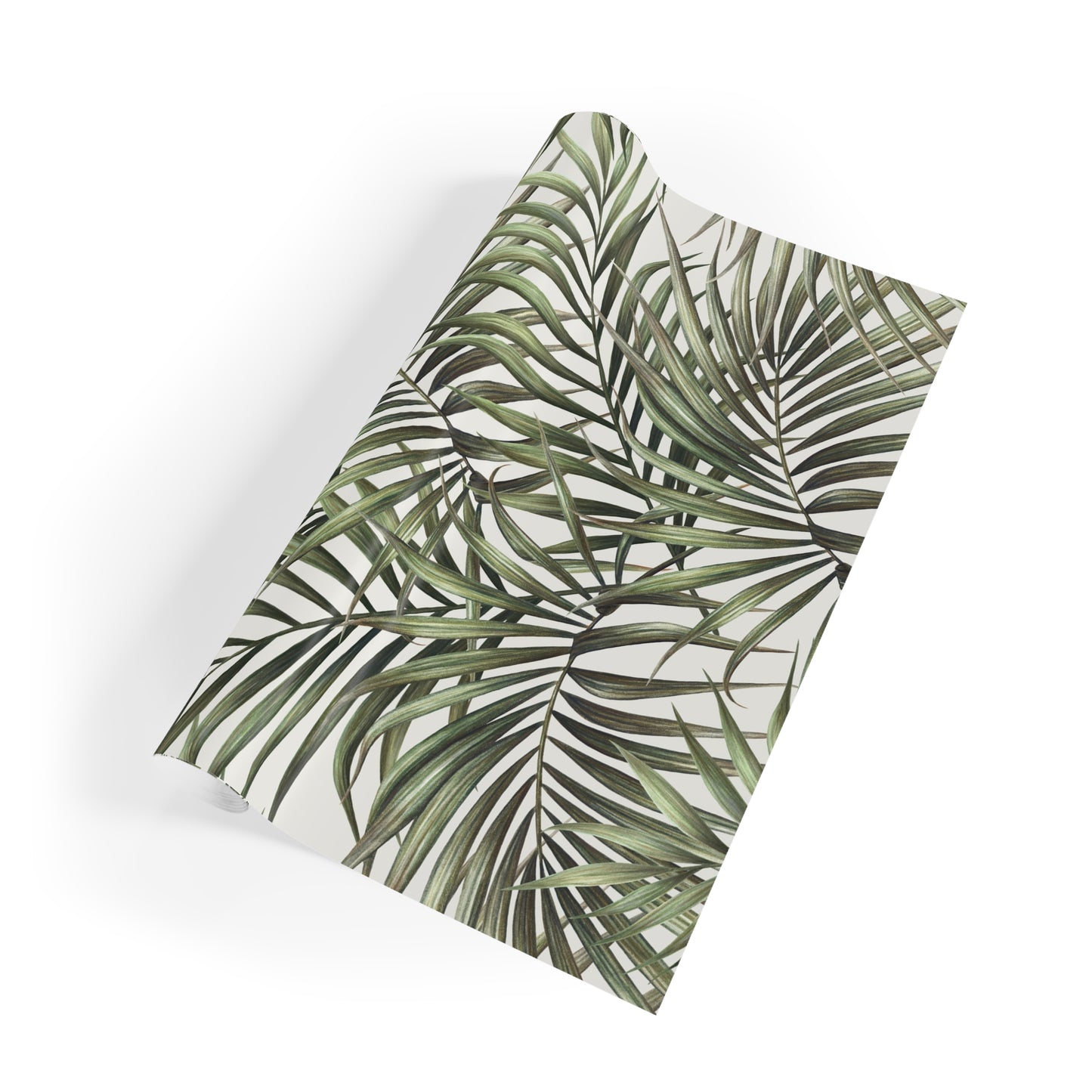 Tropical Green Palm Leaves Gift Wrapping Paper Rolls, 1pc