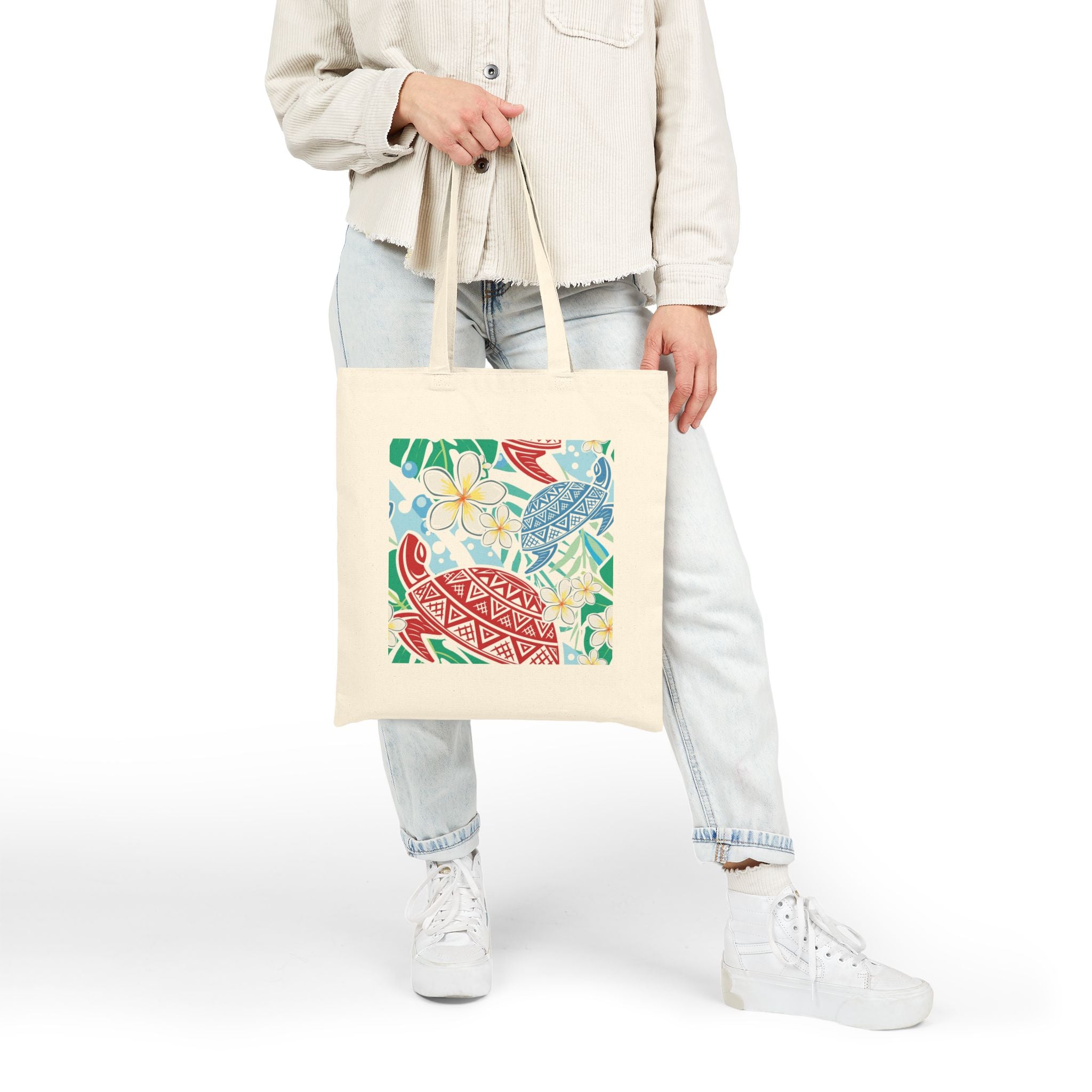 Tote Bag - Tropical Turtle Canvas Bag