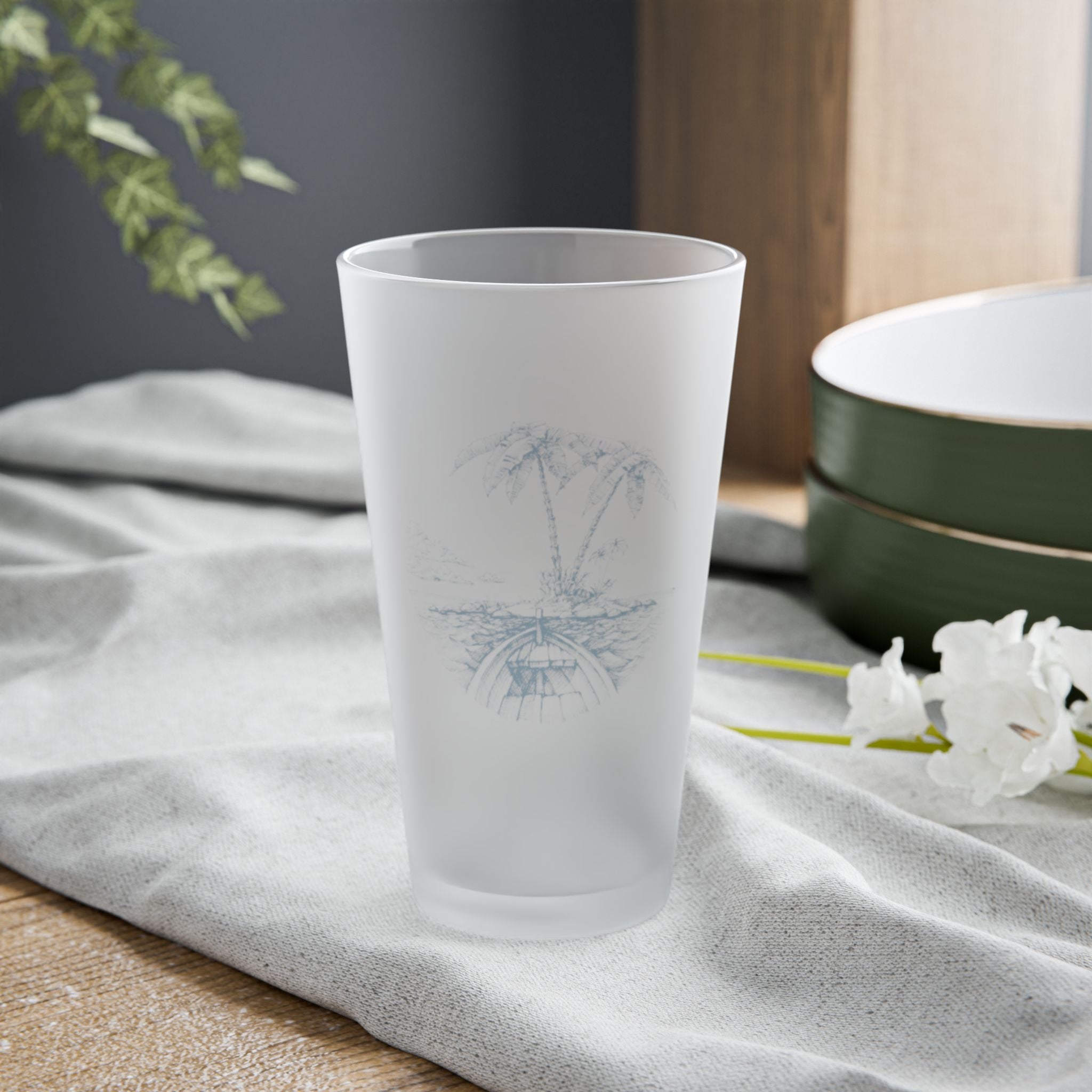 Frosted Pint Glass 16oz