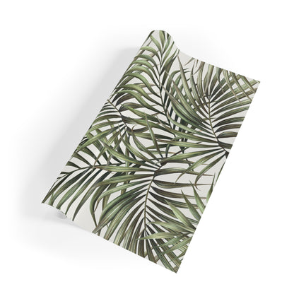 Tropical Green Palm Leaves Gift Wrapping Paper Rolls, 1pc