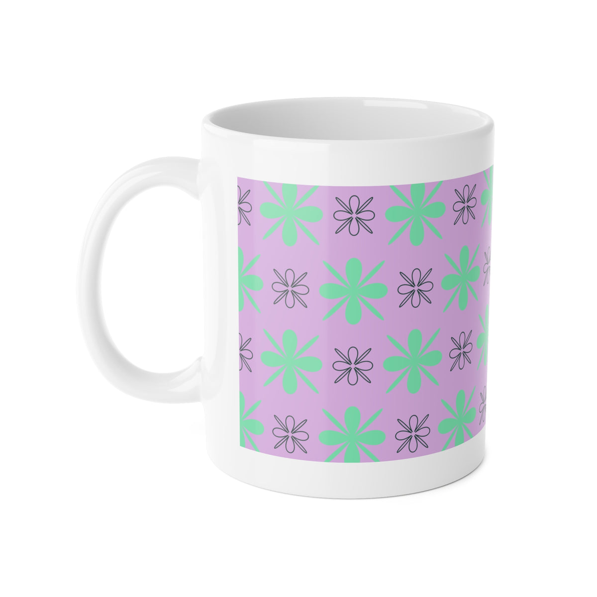 Swee-tea Ceramic Mug — Retro Floral Pattern 11oz