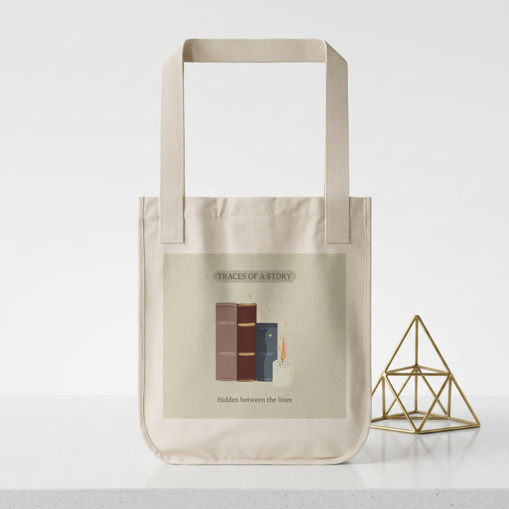 Canvas Tote — 'Traces of a Story' Book Lover Tote Bag