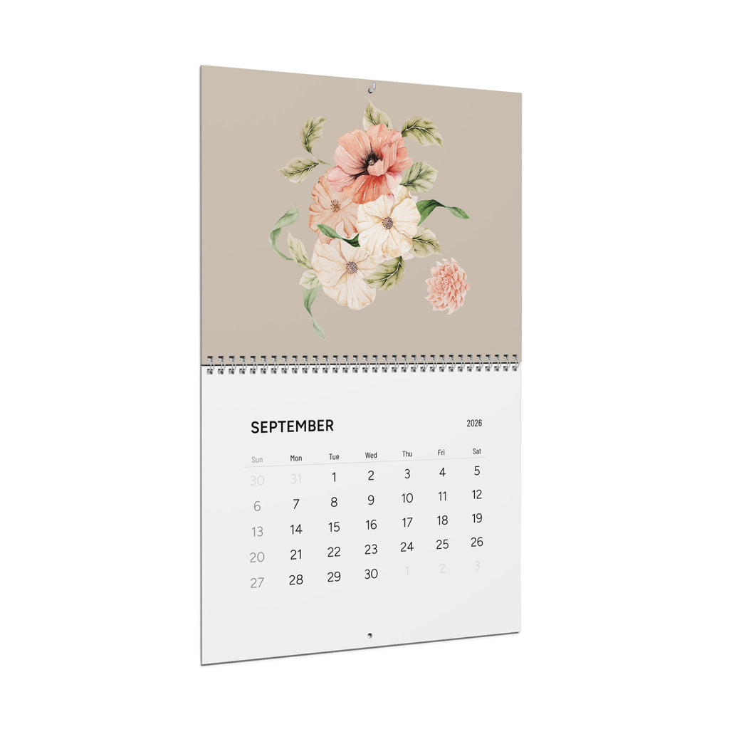 Floral Wall Calendar 2026 - Monthly Planner
