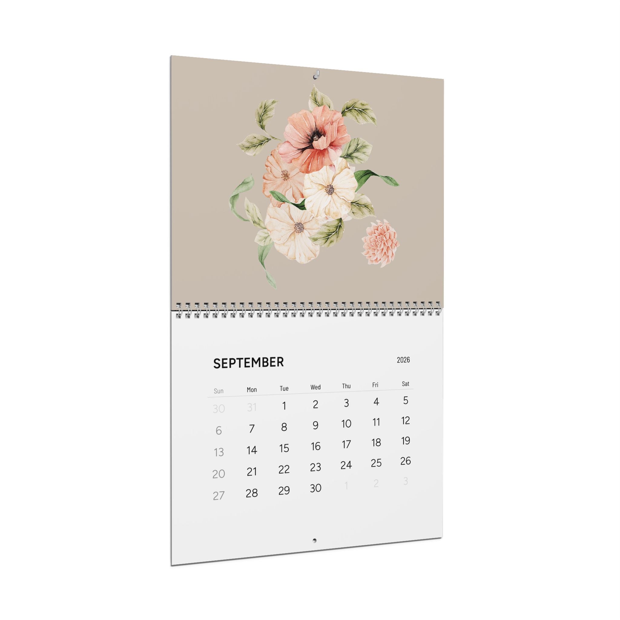 Floral Wall Calendar 2026 - Monthly Planner
