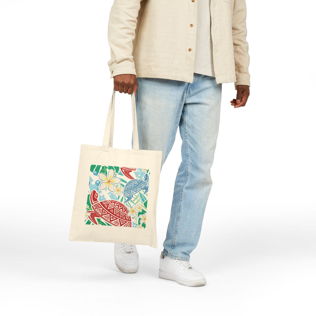 Tote Bag - Tropical Turtle Canvas Bag