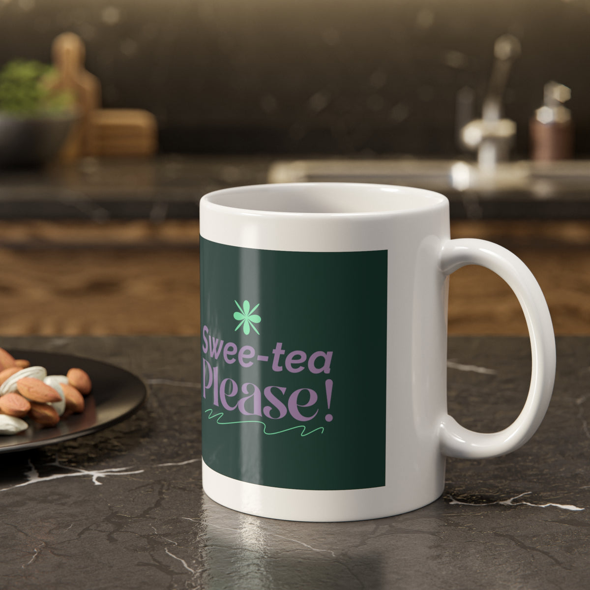 Swee-tea Ceramic Mug — Retro Floral Pattern 11oz