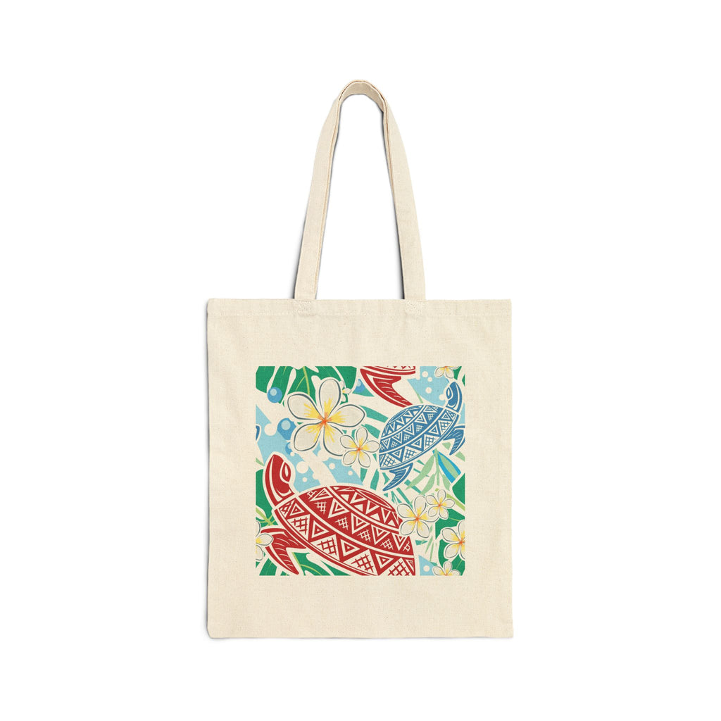 Tote Bag - Tropical Turtle Canvas Bag